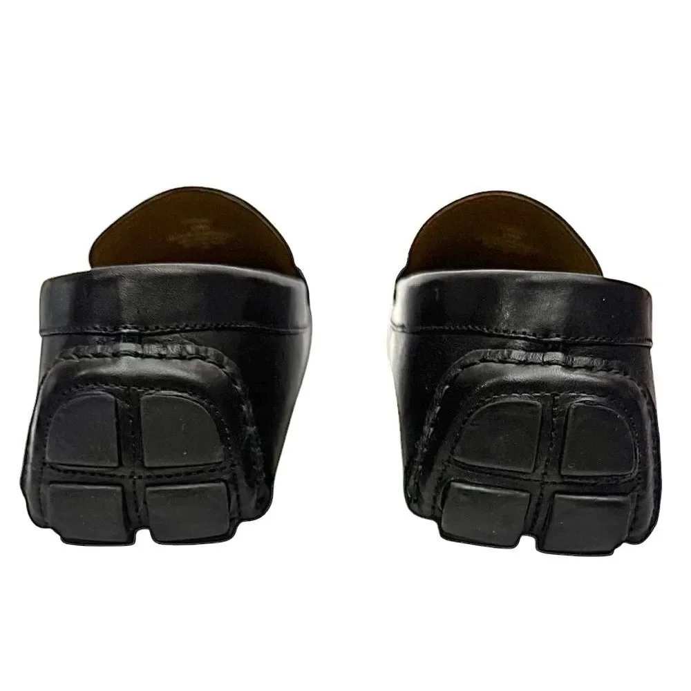 Vince Camuto Black Leather Men’s Driving Moc Pre-Owned EUC Size 14 Medium